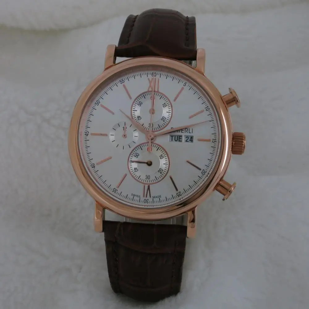 Люксовый бренд двойной календарь OS хронограф кварцевые мужские часы