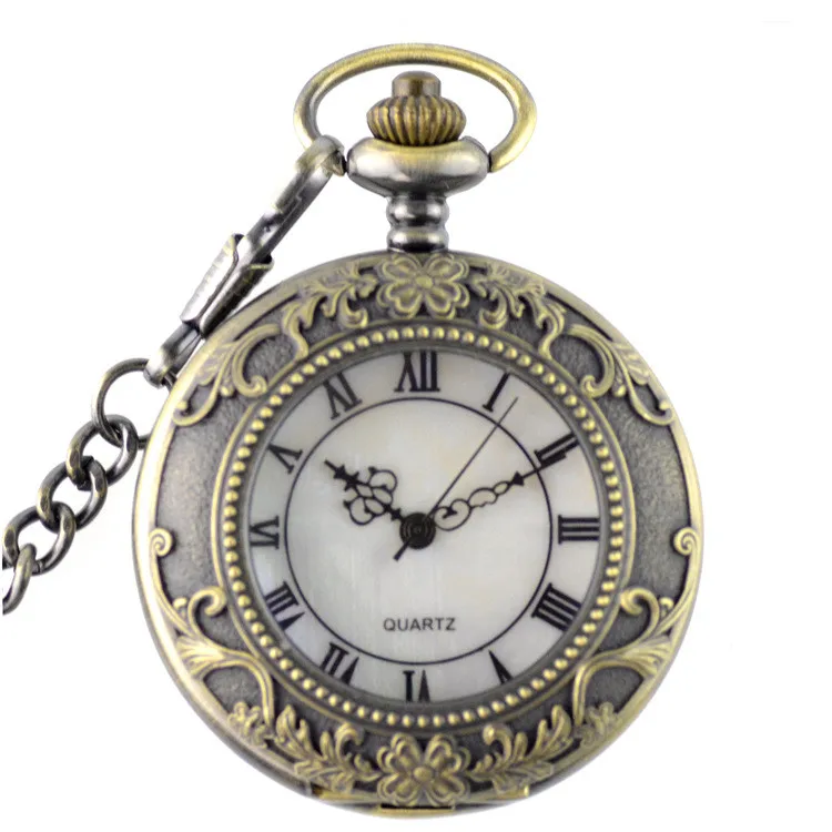 

Mens Pocket watch Chain 37.5CM Black color Roman words Pointer Ancient Memorial Clock Mens Pocket Watch Steampunk Skeleton