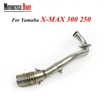 

Slip-On For Yamaha X MAX 300 250 XMAX300 XMAX 300 XMAX250 X-MAX250 Middle Link Pipe Escape Moto System 51mm Motorcycle Exhaust