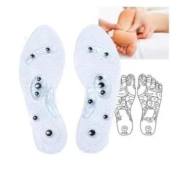 

Unisex Magnetic Therapy Silicone Insoles Transparent for Weight Loss Slimming Insole Massage Foot Care Shoe Pad Sole