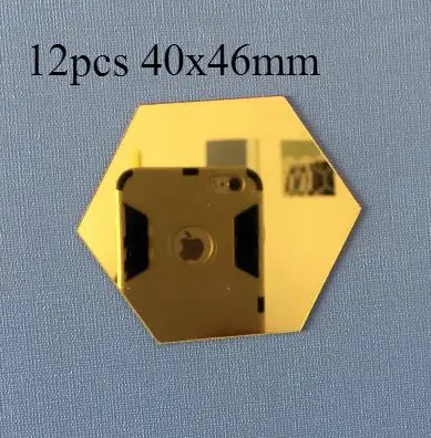 3D зеркальные шестигранные украшения DIY съемные настенные наклейки для гостиной Переводные художественные украшения для дома Espejos Decorativos - Цвет: H 12pcs 40x46mm