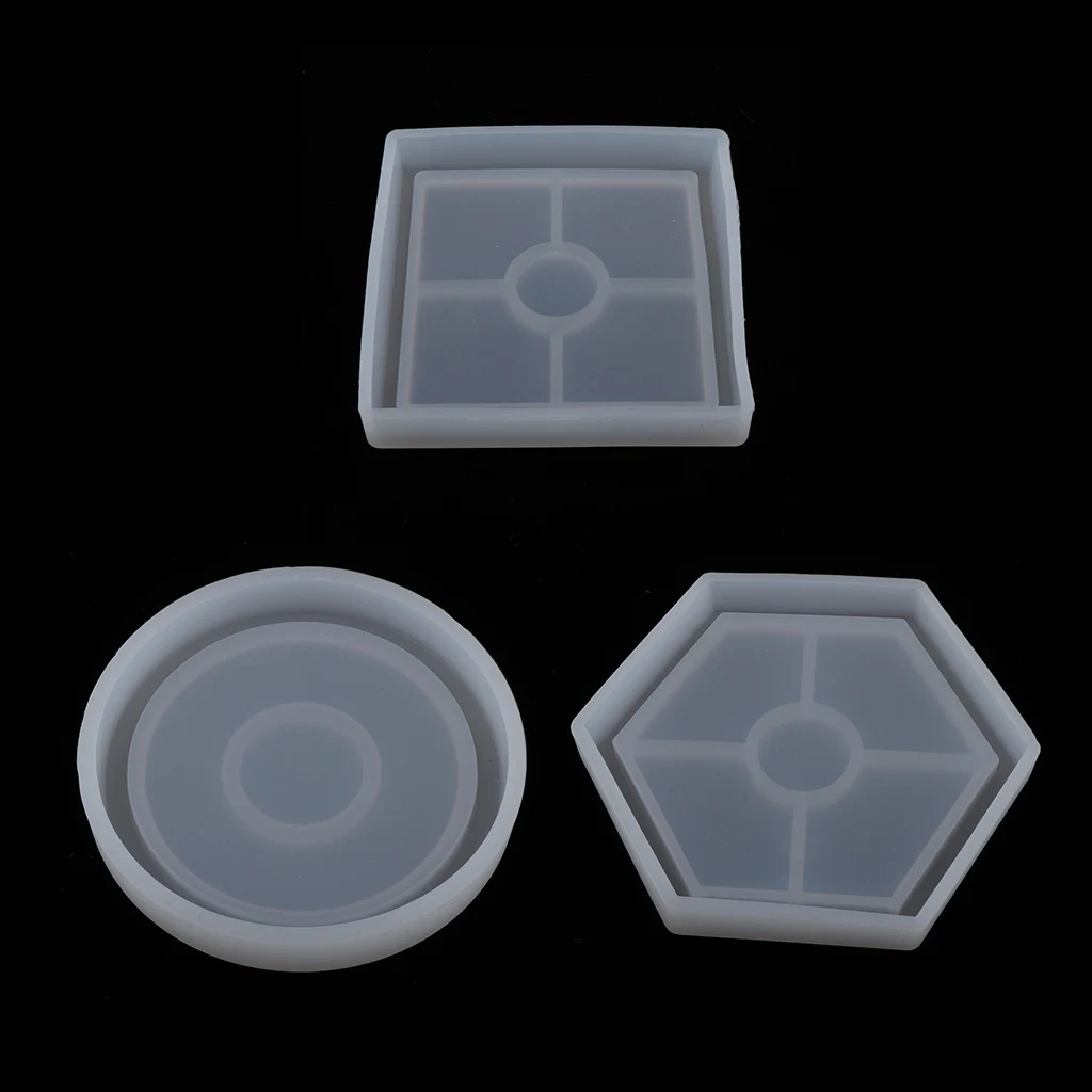 Square Resin Molds, Silicone Jewelry Casting Molds Coaster Molds for Resin Jewelry Making DIY Coaster Crafts