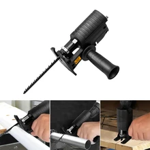 

Reciprocating Saw Adapter Electric Drill Modified Attachment Electric Saw Power Tool Wood Cutter Machine Attachment w/ 3 Blades