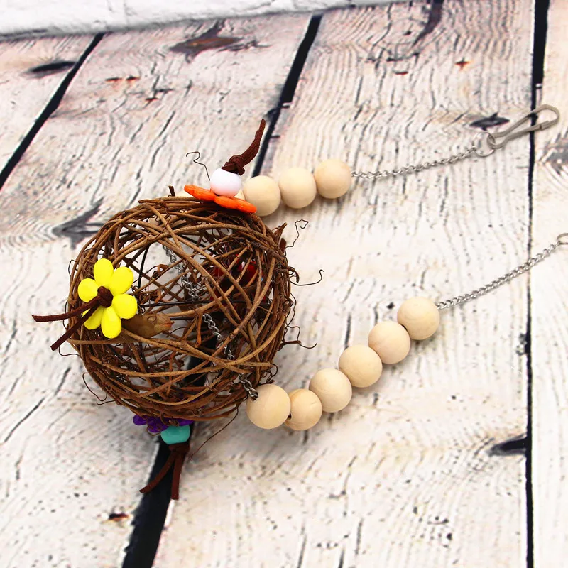 Игрушечные попугаи игрушка птица бамбуковый шар потертости игрушка из бумаги бамбуковая плетеная матовая игрушка попугай бумажная щетка игрушка
