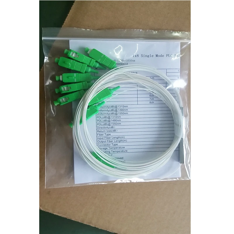 

50pcs 1x8 PLC Fiber Splitter Mini Module SC/APC Singlemode