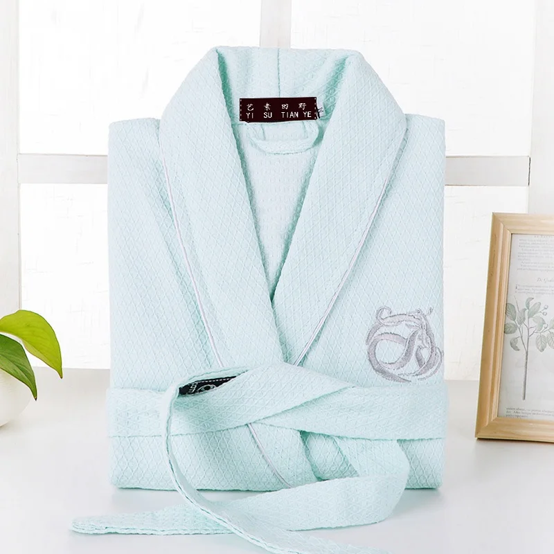 Men's Robe 100% Cotton Summer Waffle Bath Robe Japanese Kimono Robes Men Dressing Gown Bathrobe Bridesmaid Men Sleeping Robes