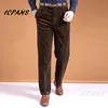 ICPANS Thick Warm Autumn Winter Men Pants Corduroy Straight Loose Men Trousers  High Waist Mens Pants Plus Size 40 42 44 46 ► Photo 2/5