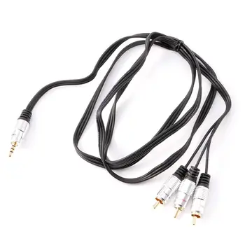

2020 New 1.5M 3.5mm Mini 4 Pole Jack male to 3 RCA Phono Lead Audio AV Cable