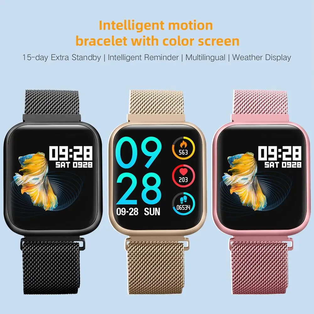 

Men/Women Sports Watch Waterproof Smartwatch Colour Screen Fitness Tracker With Heart Rate Monitor Sleep Monitor Steps Counter