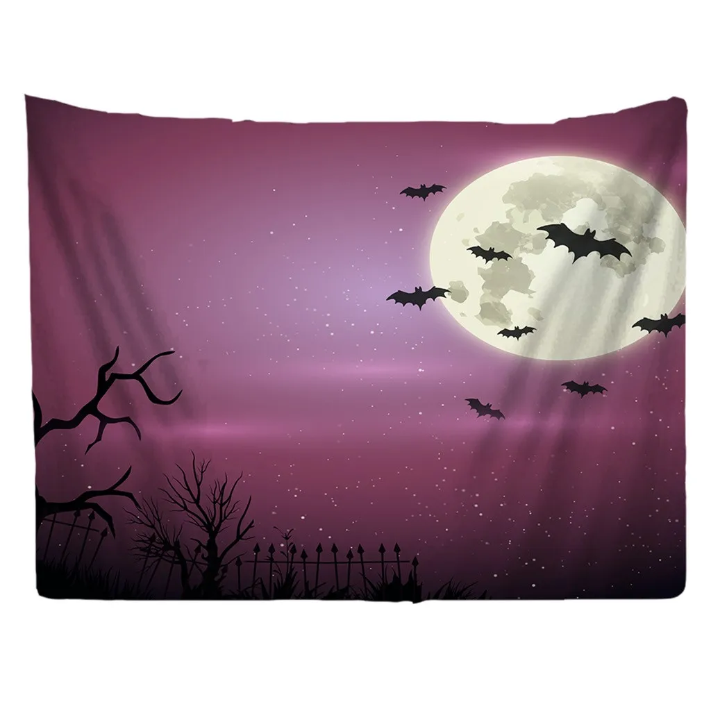 

Halloween Tapestry Night Tapestry Wall Bedroom Living Room Dormitory Decoration Halloween Decoration Natal Art Nature Home Decor