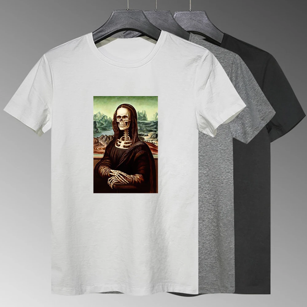 

Interesting Spoof Famous Painting Graphic Print New T Shirt Women Cheap Refreshing T-shirt Halloween versatile Oversize T Shirt