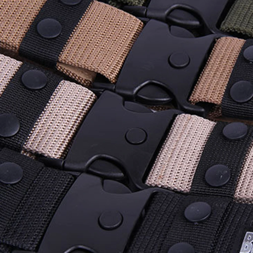 Men's Belt Army Tactical Belt Nylon Combat Training Waistband Military Belts Plastic buckle