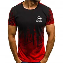 Стиль Фитнес камуфляж футболка s Мужская Летняя мода Opel футболка повседневная с коротким рукавом o-образным вырезом Футболка