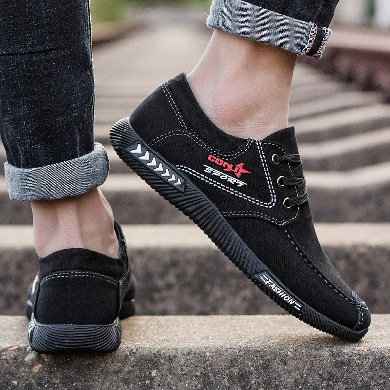 Men Shoes 2021 New Denim Canvas Shoes Men Sneakers Breathable Men Casual Shoes Male Lace-up Tenis Masculino Zapatos De Hombre - Image 5