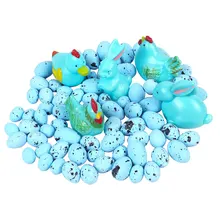 

77pcs Foam Easter Eggs and Plastic Bunny Chick Ornaments Set Easter Decorations DIY Craft Easter Party Home Decor Kid Gift Favor