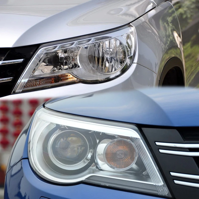 2 шт. для TVolkswagen Tiguan 2009-2012 объектив абажур Передняя фара Крышка фара прозрачный корпус Защита фар