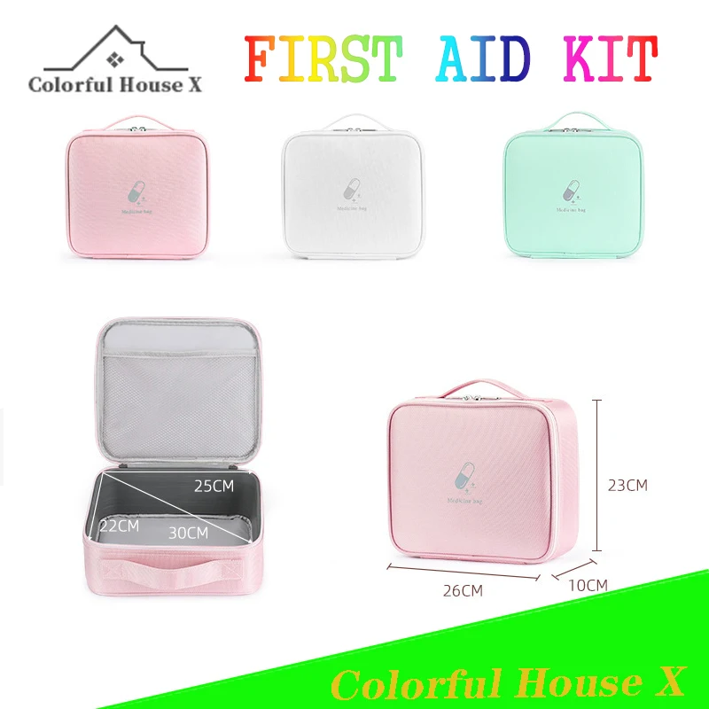 

New High Capacity 600D Oxford Cloth Household Medicine Storage Bag Double Zipper Box Travel Portable Anti-Epidemic First Aid Kit