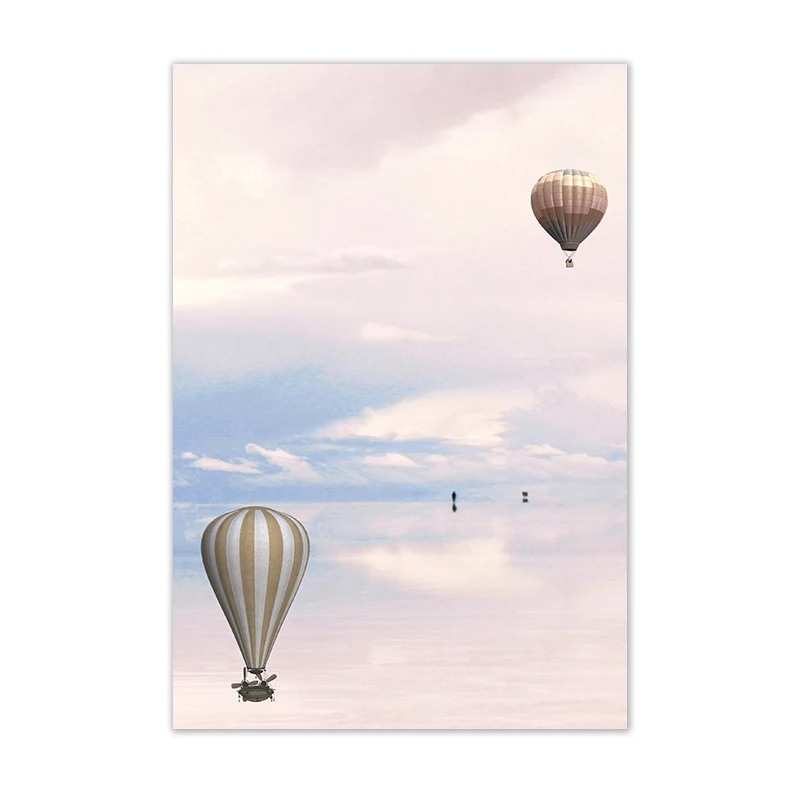 Helium-Hot-Air-Balloon-Pink-Sky-Canvas-Poster-Wall-Art-Landscape-Print-Painting-Decoration-Picture-Scandinavian (6)
