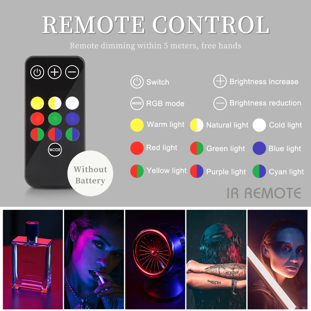 Bastão de Luz Cabo de Preenchimento Sabre de Luz para Festa Espada com Estrela Tiro ao ar Fotografia Fria Anel Macio Vídeo Portátil Livre Led Rgb - Image 6