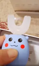 XaoMi-cepillo de dientes eléctrico inteligente de silicona para chicos, ultrasónico, automático, con patrón de dibujos animados, 360 grados