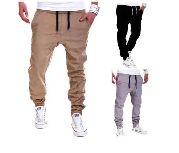 AliExpress Wish MEN'S однотонные брюки кэжуал цвета свободные и большие размеры с завязками спортивные мешковатые брюки