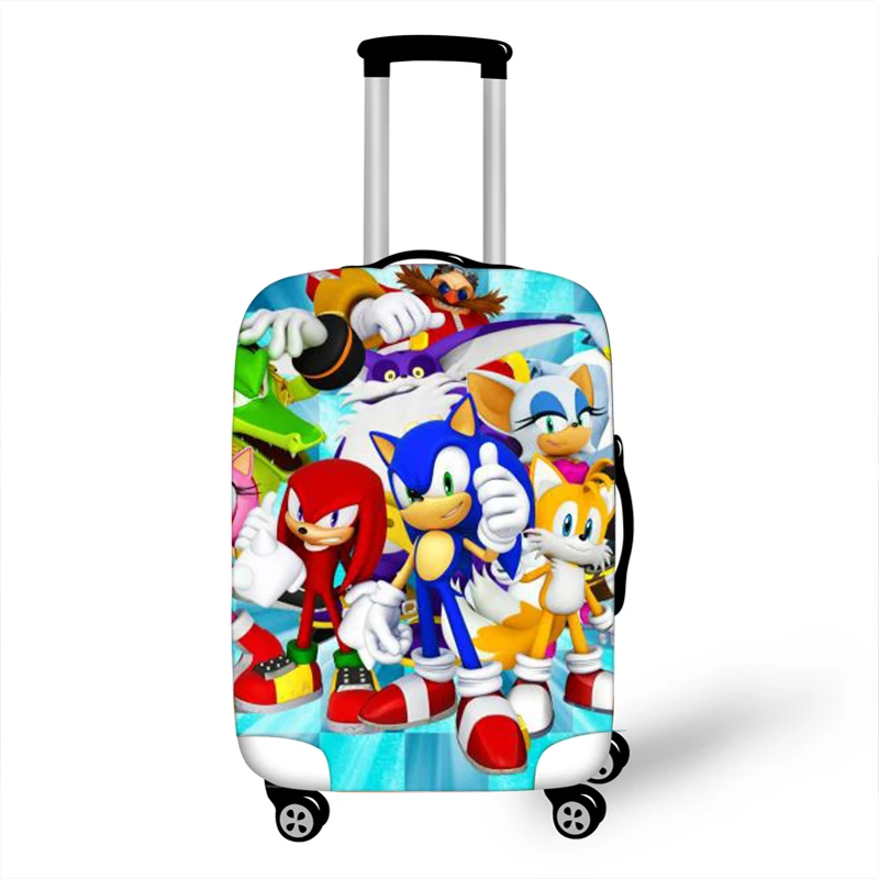 Эластичный Защитный чехол для багажа от Mario Sonic, 18-32 дюйма, чехол на колесиках, защитный чехол для пыли, аксессуары для путешествий с героями мультфильмов