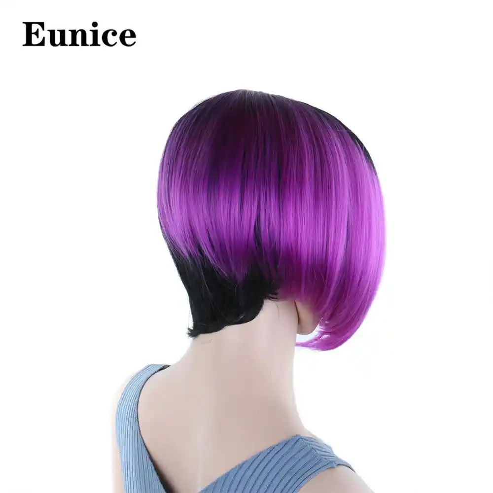 Izognutyj Imitaciya Golovy Pryamye Korotkie Pariki Dlya Chernyh Zhenshin Sinteticheskie Pariki Ombre Chernye Volosy Bob Pricheska Vysokotemperaturnoe Volokno Aliekspress