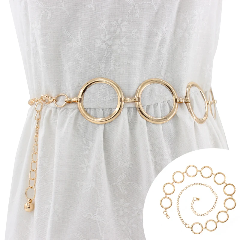 Elegant Women Pearl Belt Waist Belt Elastic Buckle Pearl Chain Female Girls Dress Crystal Strap