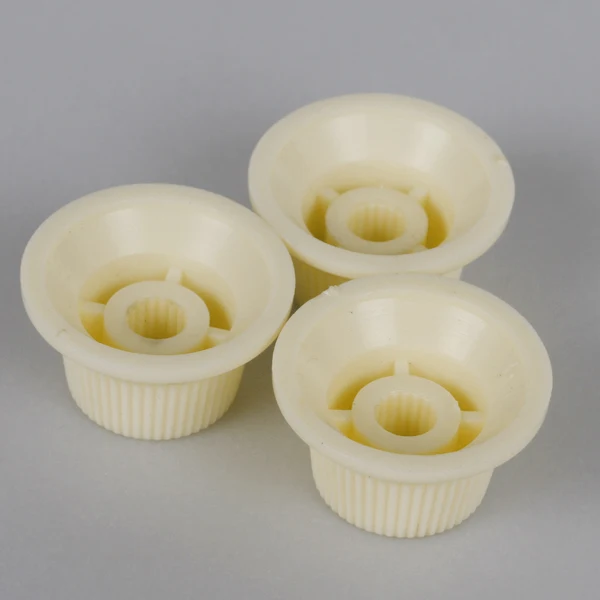 Set Of 3pcs Cream Knobs 1 Volume 2 Tone For Electric Guitar Quality ABS Part