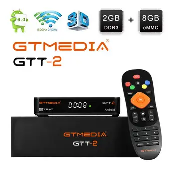 

cccam iptv box Original GTMEDIA GTT2 TV BOX DVB-T/C/ISDBT/H.265 France 2G 8G Android 6.0 Built in WiFi Google Cast Media Player