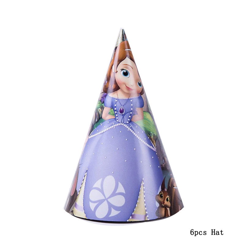 New Disney Sofia Princess Theme Party Disposable Tableware For Decorations Birthday Party Baby Shower Napkin Plate Cup Supplies