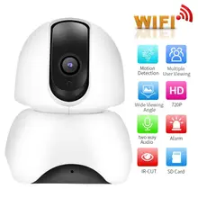 Babyfoon 360 градусов HD 720P wifi камера монитор радионяни ночного видения 110-240 В bebek telsizi