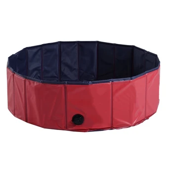 

Pet Cat Dog Swimming Pool Indoor Outdoor Bathing Tub Foldable Inflate Outdoor Summer Bath 80 x 20 cm