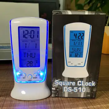 

510 Hours Mini Alarm Clock Blue Led Backlight 0 Alarm With Music Snooze Function Chronograph Countdown Time