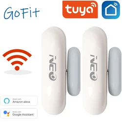 Tuya WiFi Door Sensor, Smart Door Open/Closed Detectors,Smart Life APP Wifi Window Sensor Home Alarm Work With Alexa,Google Home