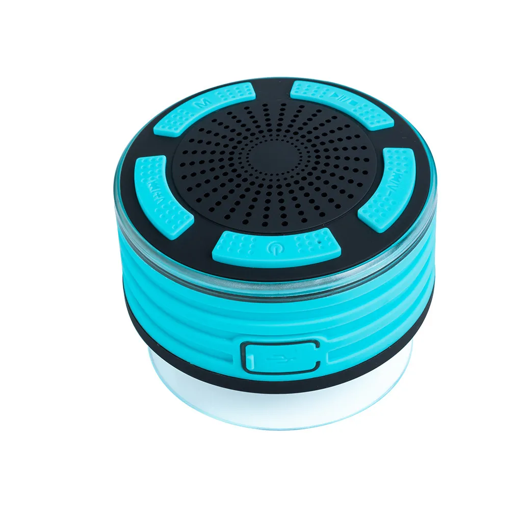 HIPERDEAL Портативный беспроводной bluetooth динамик с радио Душ IPX7 присоска встроенный