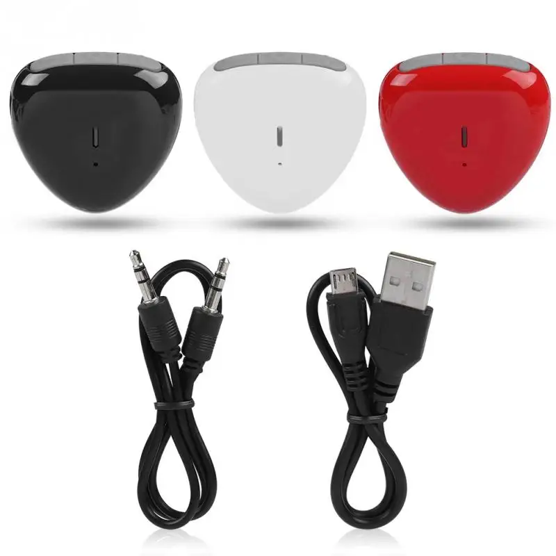 AAAE топ-мини беспроводной в форме сердца Bluetooth аудио приемник проводные наушники аудио адаптер беспроводной селфи воспроизведения музыки Receiv