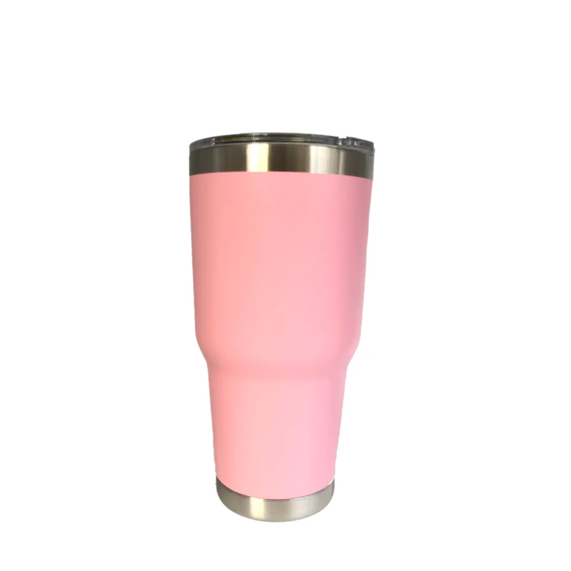 30 oz pink Персонализированная отделка любые логотипы имя подарок на день рождения тумблер дорожная кружка бутылка для воды Термос кофейные кружки - Цвет: 30 oz pink