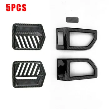 

Replacement Vent Cover Auto Carbon Fiber Decor Accessory Parts 5X Front