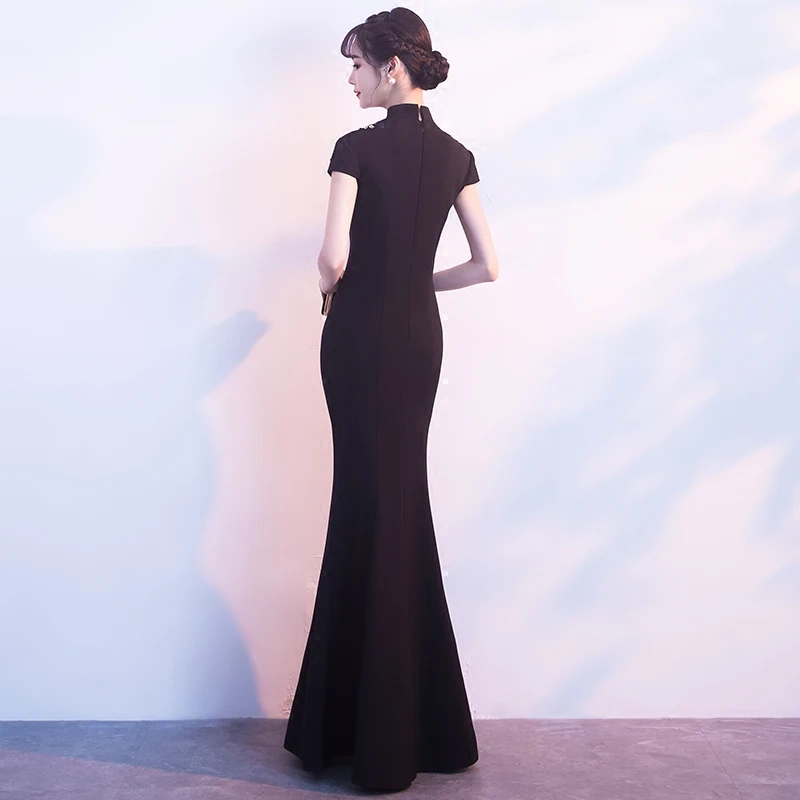 Bride Party Dress Chinese Style Mermaid Evening Cheongsam Oriental Womens Wedding Long Qipao Elegant Gown Clothes Vestido XS-3XL