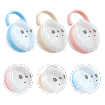 

3PCS Baby Pacifier Storage Box Transparent Pacifier Container Dust-Proof Pacifier Holder Portable Infant Pacifier Case for Baby