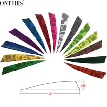 50pcs ONTFIHS 4 "מגן NAINIU חץ וקשת ציד חץ חץ וקשת טורקיה נוצת חץ אביזרי Fletching חץ נוצות(China)
