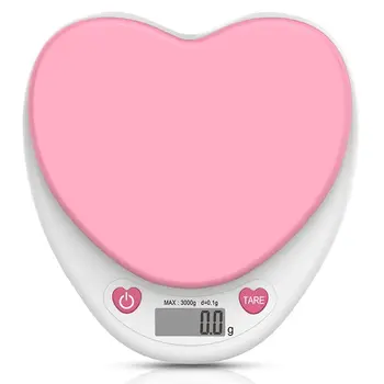 

Simple Baking Electronic Scale 0.1g Precision Kitchen Household Mini Weighing Heart Shaped Food Small Gram Weighing LB52305