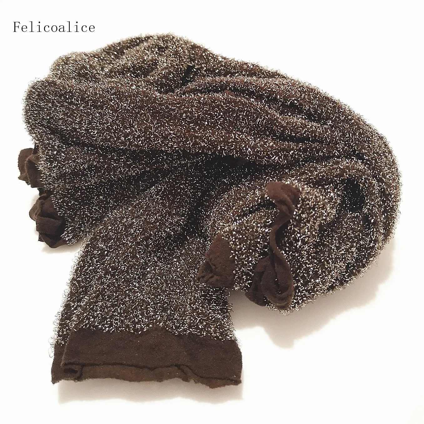 2 Stück mehrfarbige Nylonstrümpfe, rundes Blumenmaterial, Zugstrumpfmaterial, Zubehör, handgefertigt, Hochzeit, Zuhause, DIY, Nylonblume – Detail 4