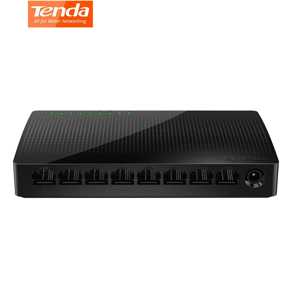 

Tenda SG108 8 Port Gigabit Ethernet Desktop Switch SOHO Fast Ethernet Switches LAN Hub 2000Mbps for Gaming & HD Video Streaming