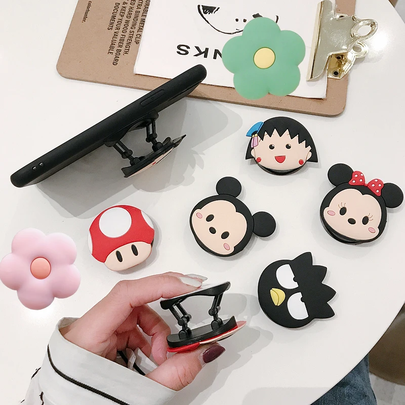 

cute Cartoon air bag phone Holder stretch bracket finger Stand grip Strap mobile Expanding anime Universal cellphone Ring Stand