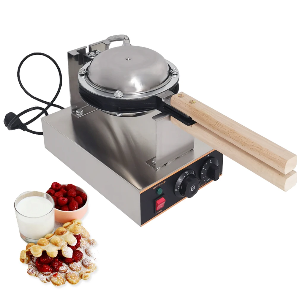 

Stainless Steel Electric Waffle Maker Non-stick Egg Puff Making Furnace Pancake Baking Waffle Machine for Coffee Milky Tea Store