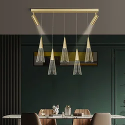 Plafonnier led au design nordique moderne et minimaliste à trois têtes, luminaire décoratif d'intérieur, idéal pour une table à manger, un bar ou un comptoir 