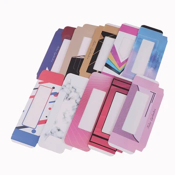 

10pcs Holographic Lashes Box Soft Paper Eyelashes Packaging For False Eyelashes