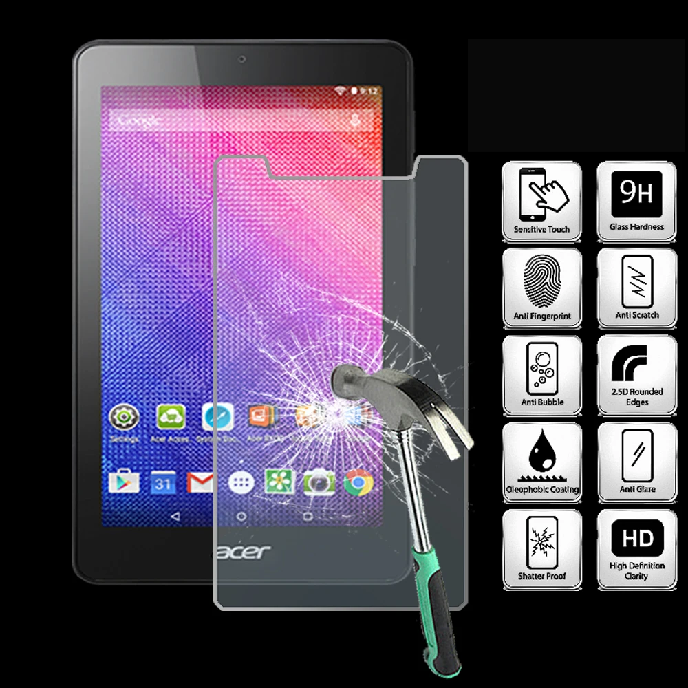 

For Acer Iconia One 7 B1-760 7 Inch Tablet Tempered Glass Screen Protector Cover Explosion-Proof Anti-Scratch Screen Film